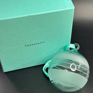 Tiffany & Co Crystal Glass Christmas Ornament Ball 2018 Holiday Collection w Box